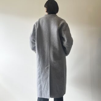 カシミヤ混ダブルブレストコート