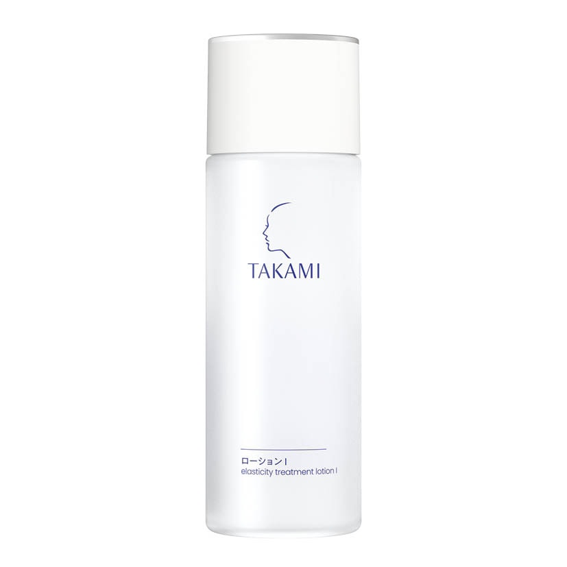 角質が柔軟性を失い、硬くなることが老化サイクルを引き起こすことを発見。潤いに満ちた角質に整えることで本来の健やかな肌を目指す。さらっとみずみずしいテクスチャーが心地いい。タカミ ローション Ⅰ 100mL 4070円（タカミ）