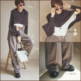 【40代おしゃれ】脱地味コーデ！ 旬の「茶色」ワントーンコーデを洒落見えさせるテク＆アイテム