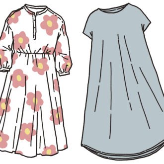 保護者会や個人面談でのNGな服装の例。派手な色やだらしないシルエットの服装は×