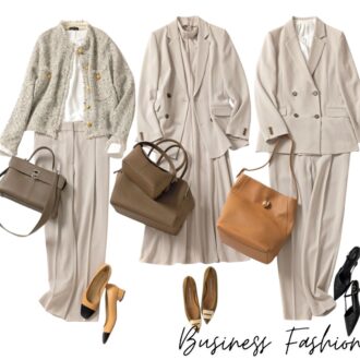 【大人の仕事服】どんなシーンでも好感度スタイルをかなえる「プラステのパンツスーツ」着まわし３パターン