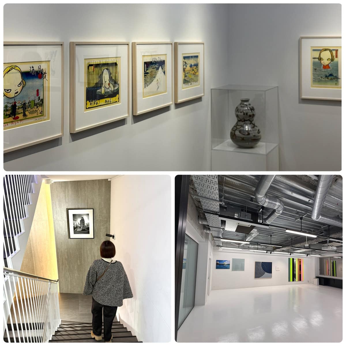 植島美術館、階段にも作品が！