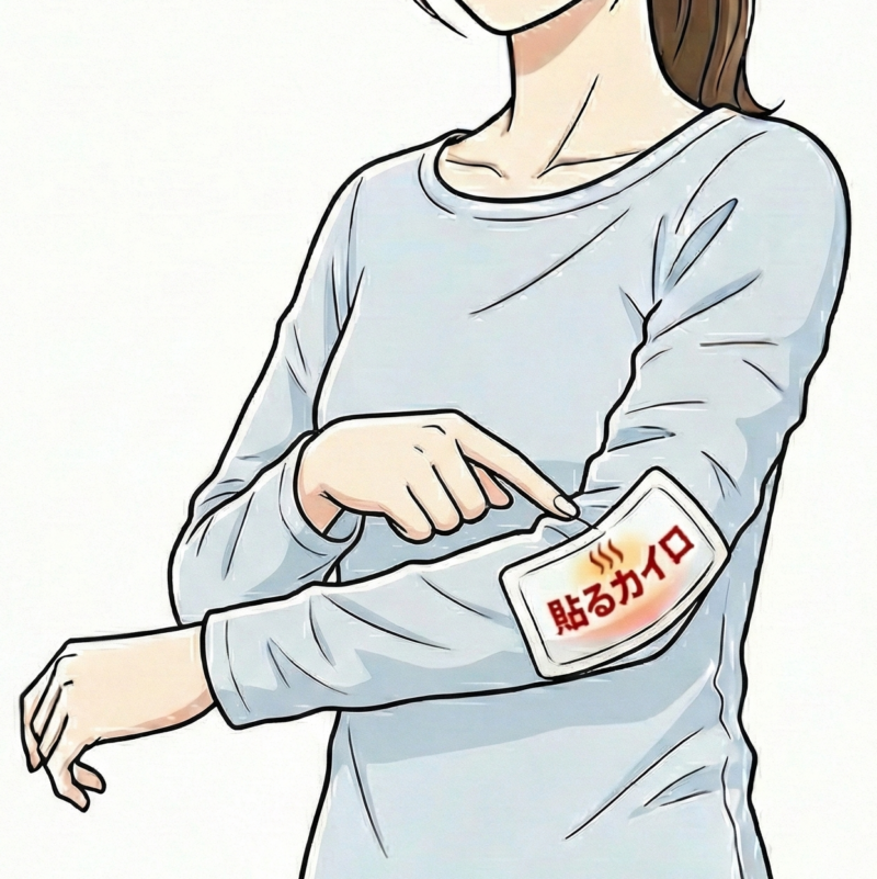 肘カイロのポイント②