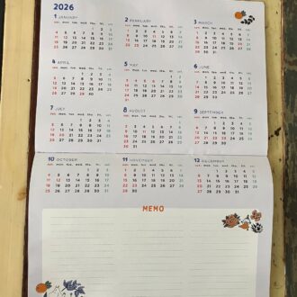 ムーミンカレンダーのラストページ