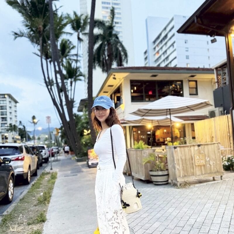 神崎恵さん 息子との旅の1枚