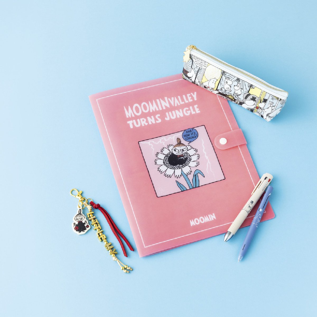 ボタン付きクリアファイル4P