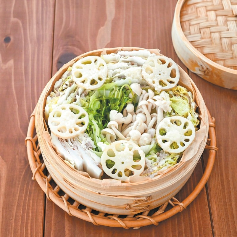 塩麹ミルフィーユ蒸し