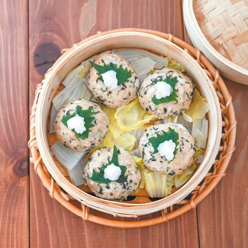 せいろで作るヘルシー和風豆腐ハンバーグ
