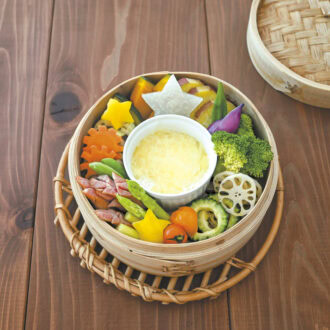 せいろでできるチーズフォンデュ