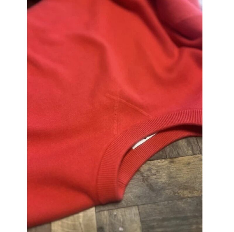 ヴィンテージのスウェットに見られるVガゼットもポイント。