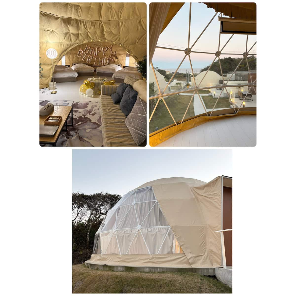 ドームテント内