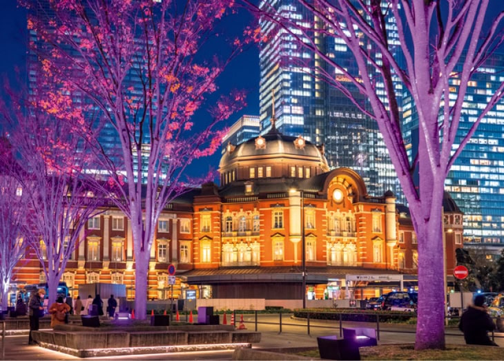イルミネーションのある街 東京駅 丸の内駅舎　DATA  東京都千代田区丸の内1-9-1