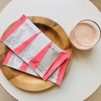 motoculの妊活プロテイン、イチゴミルク味