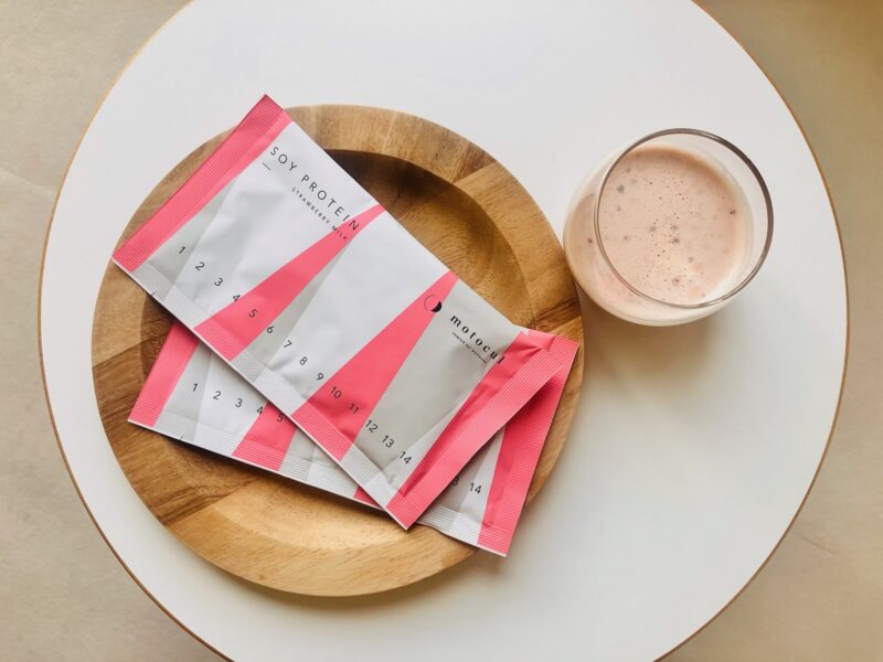 motoculの妊活プロテイン、イチゴミルク味