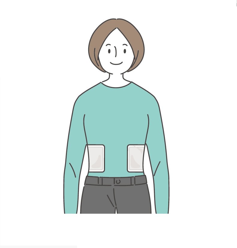 内臓脂肪を燃焼するカイロの貼り方