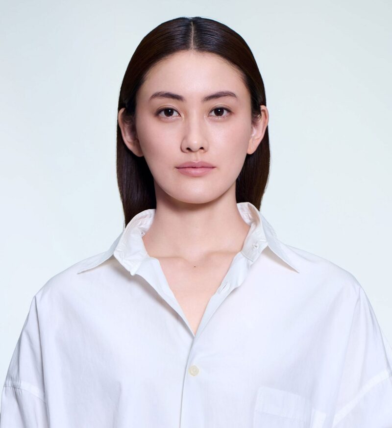 透明感底掛けフレーム着用前