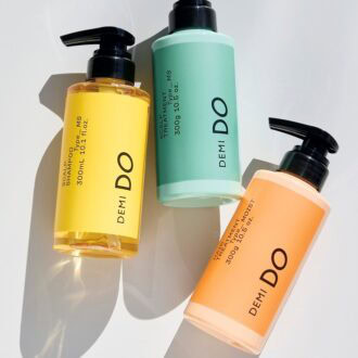 国仲涼子さんが使用した「デミ ドゥ」スカルプシャンプー、スカルプトリートメント、ヘアトリートメント