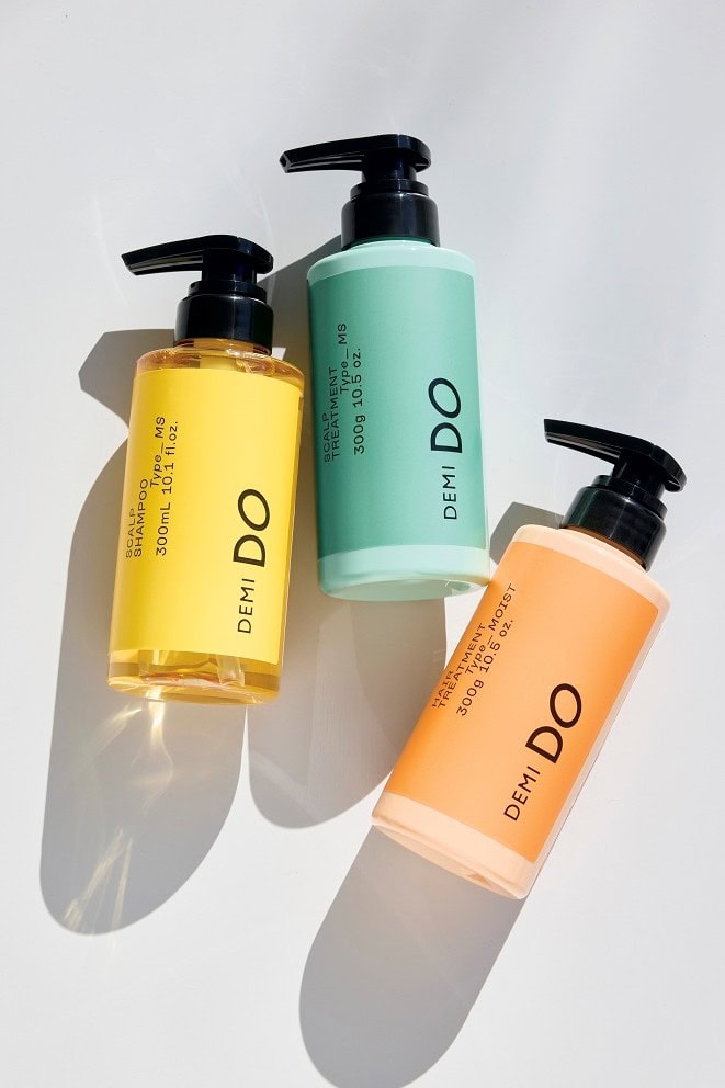国仲涼子さんが使用した「デミ ドゥ」スカルプシャンプー、スカルプトリートメント、ヘアトリートメント