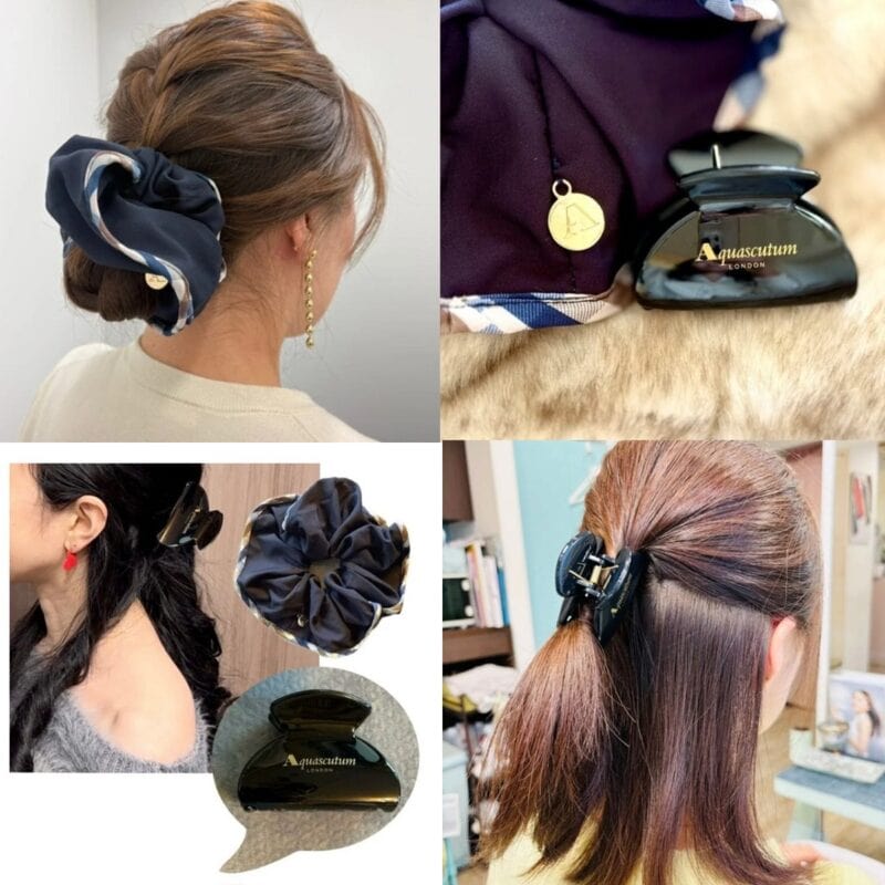 【アクアスキュータムのビッグシュシュ&ヘアクリップの付録が豪華すぎる! 40代読者代表の8人の使い方は?】