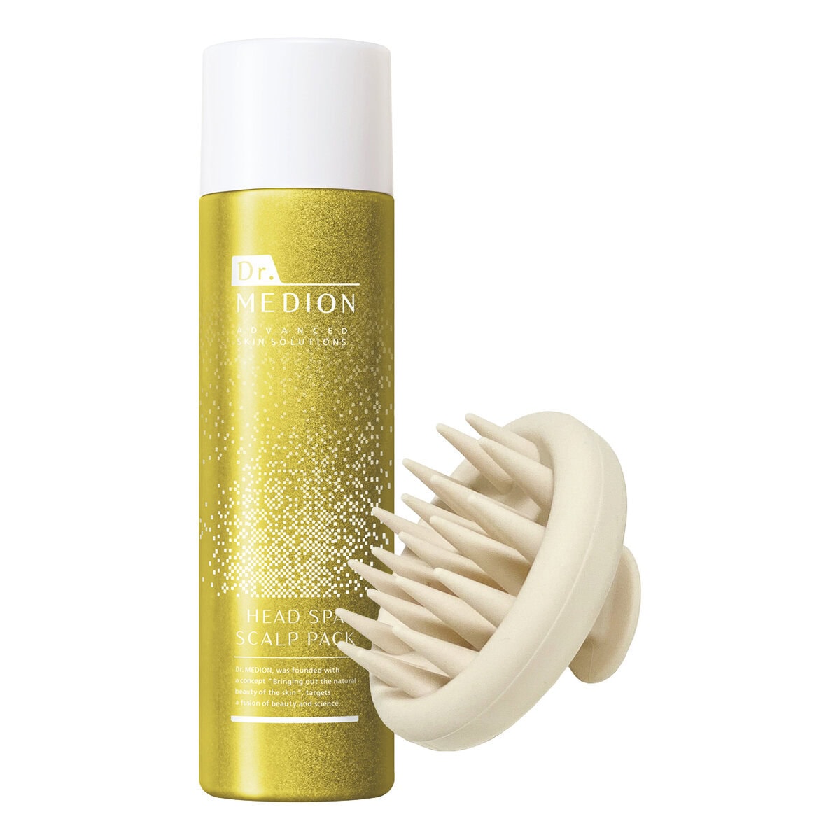 〈左〉ドクターメディオン ヘッドスパ スカルプパック 150g 3850円、〈右〉同　ヘッドマッサージャー 1650円（メディオン・リサーチ・ラボラトリーズ）
