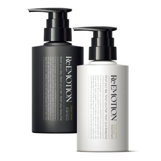 ReEMOTION ハニースイートクレンジングシャンプー 300mL 4620円、同 ハニースイートモイストトリートメント300g 4620円（KEN）
