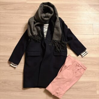 あったかレイヤードスタイルに抜け感を