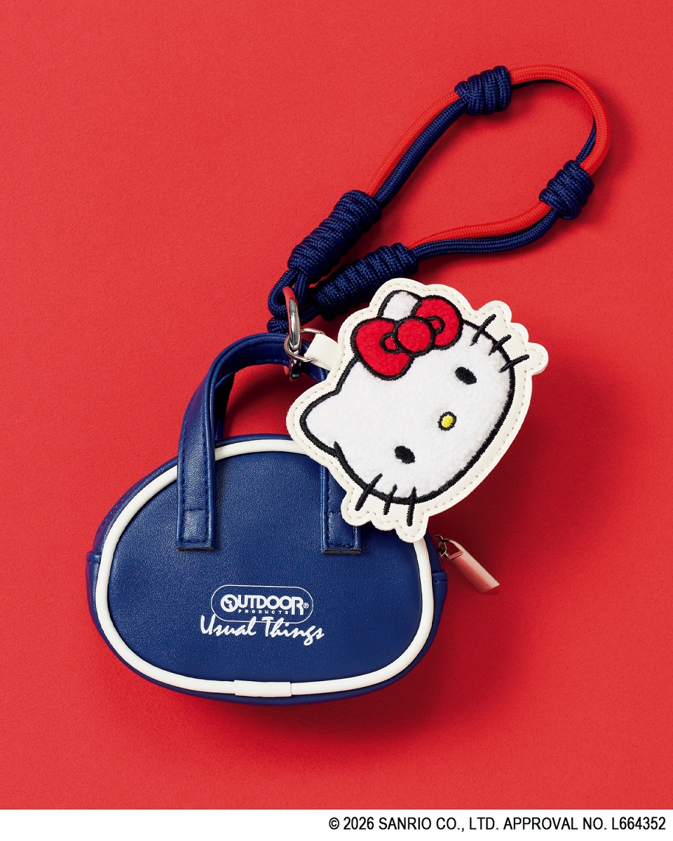 リンネル３月号「ハローキティ×アウトドアプロダクツ」の【バッグ形チャーム】