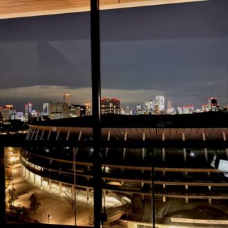 スタジアムのライトアップもきれい