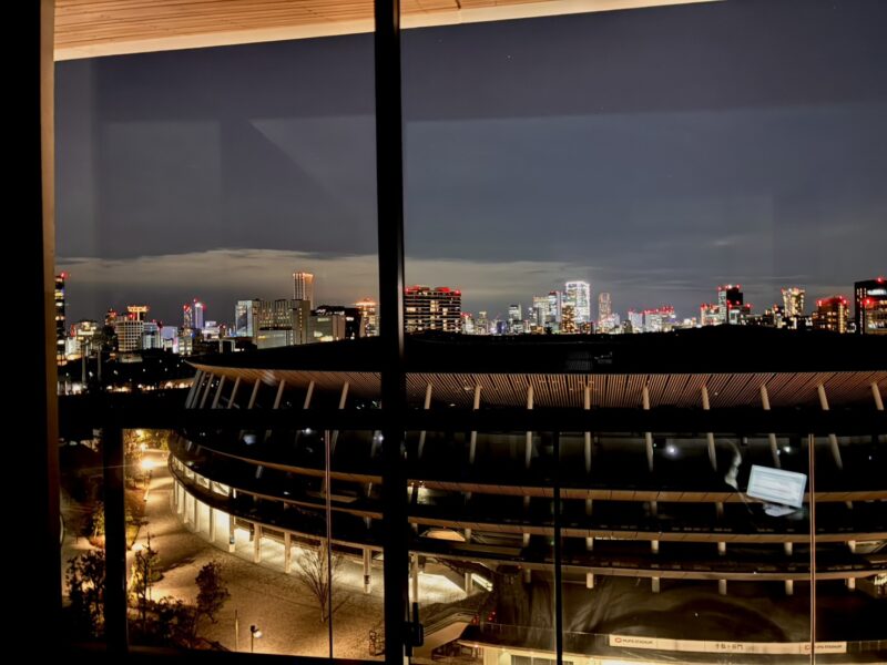 スタジアムのライトアップもきれい