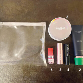 1.歯みがきできない時の強い味方「オクチミント」。2.「シンピュルテ」のハンドクリームは香りもいい。3.「トロイアルケ」のクッション。99%美容液、1%BBクリーム処方。4.プランプ効果がある「shaishaishai」のリップバーム。5.「ファミュ」のリップは、高い保湿力となめらかな塗り心地。6.「ソフトサンティア」は防腐剤無添加で、目にやさしい処方。