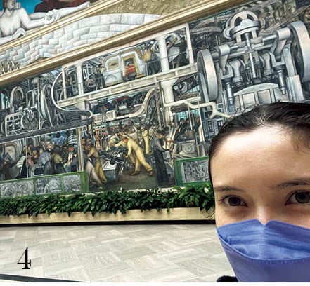 4.家族の地元であるアメリカのデトロイトを訪れた時に立ち寄った美術館で。