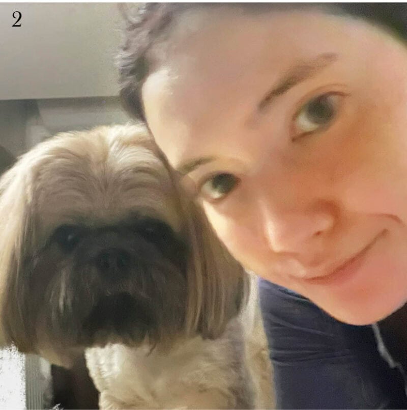 2.市川さんとスクービーさんのツーショット。「ずんぐりむっくりした顔と人懐っこい感じが大好き」