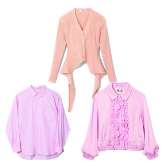 ベビーピンクのミニマルトップス3選