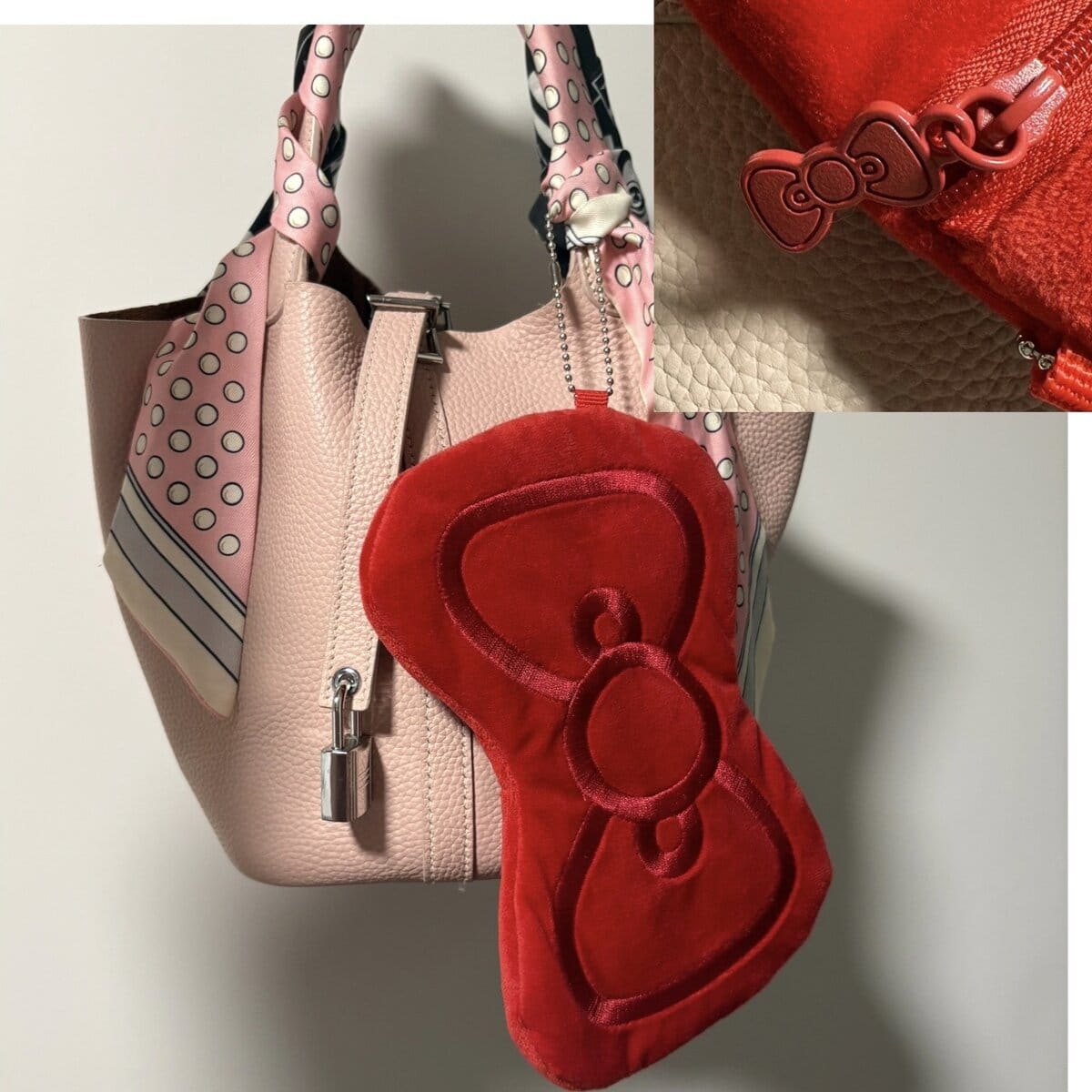 リボンポーチ　チャーム　バッグ