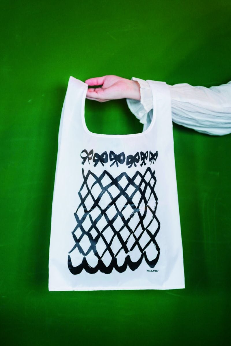 甲斐さん自作の温泉バッグ