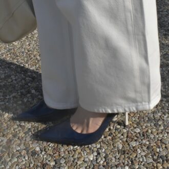 ホワイトワイドデニム