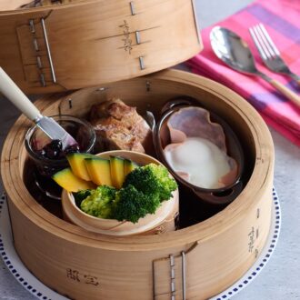 蒸し時間５分！　せいろで作る「ハムエッグと蒸し野菜の洋風朝ごはん」【せいろレシピ】