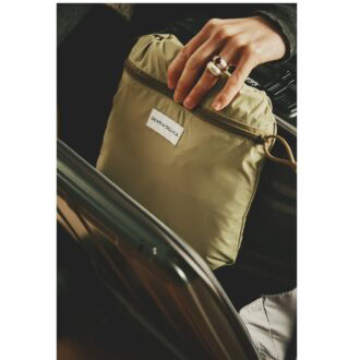 パッカブル使用。普段のバッグやスーツケースにインしてお出かけのお供に。