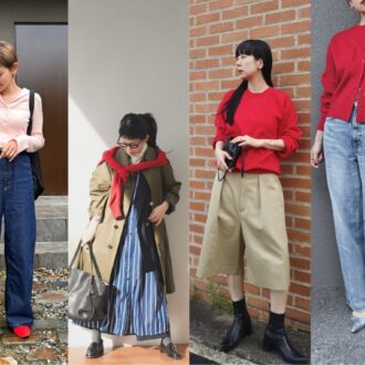 【アラフォーSNAP】大人のいい塩梅は？ 顔映え抜群、流行りの“トマトレッド”コーデ4選。