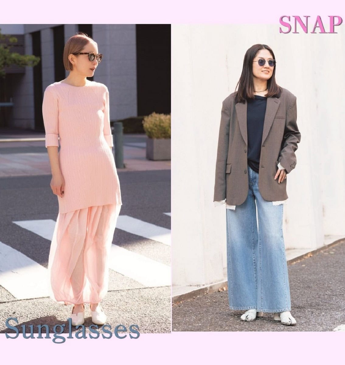 おしゃれプロたちの愛用【サングラス】コーデ2選