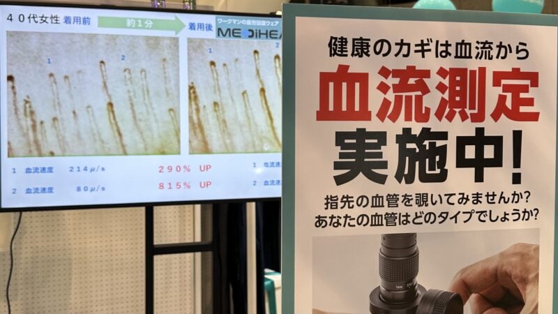 ワークマンのリカバリーウェア「メディヒール」の血流測定実験