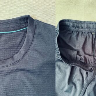 ワークマンのリカバリーウェア「メディヒール」2026年春夏商品：メンズドライの半袖トップスとハーフパンツの生地拡大画像