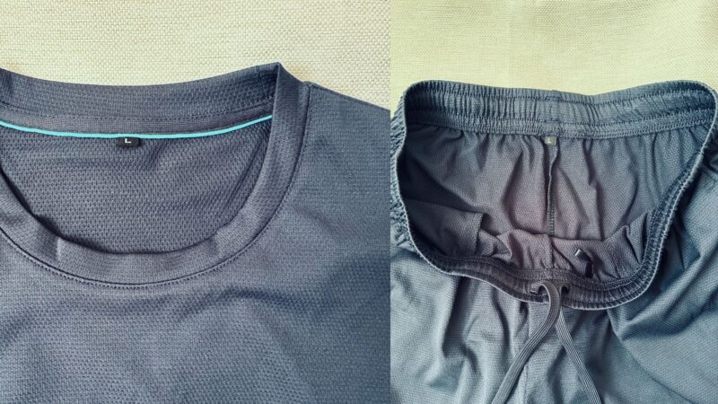 ワークマンのリカバリーウェア「メディヒール」2026年春夏商品：メンズドライの半袖トップスとハーフパンツの生地拡大画像