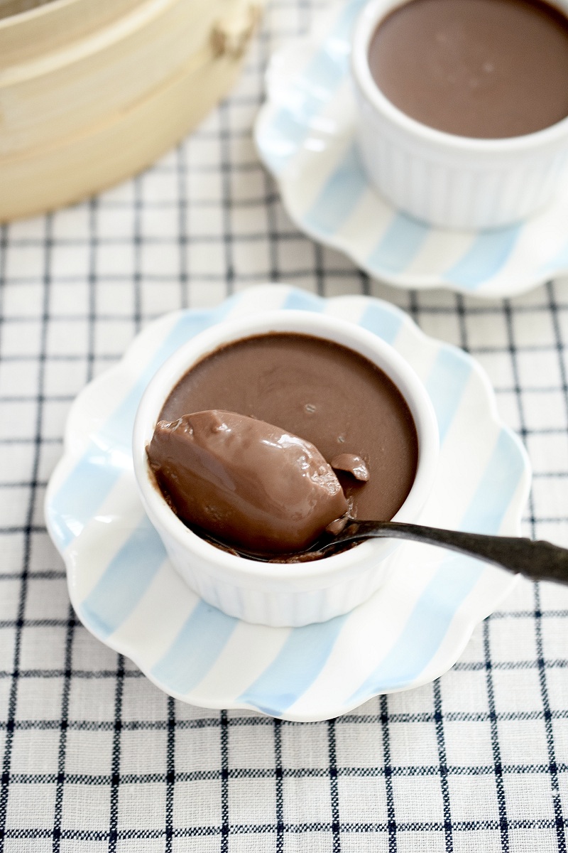 せいろで作るとろける濃厚チョコプリン