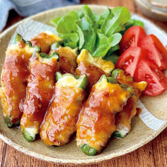 「チーズで苦みをカバー！むくみ対策にもなる『ピーマンの肉巻き』【ここえみさんの腸活レシピ】