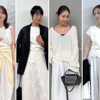 【SNAP】脱コンサバで洗練見え！　大人のホワイトコーデ、洗練見えする着こなし4選｜40代お手本コーデ