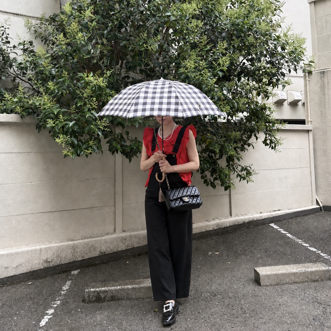 5分で完成　雨　コーデ　機能服