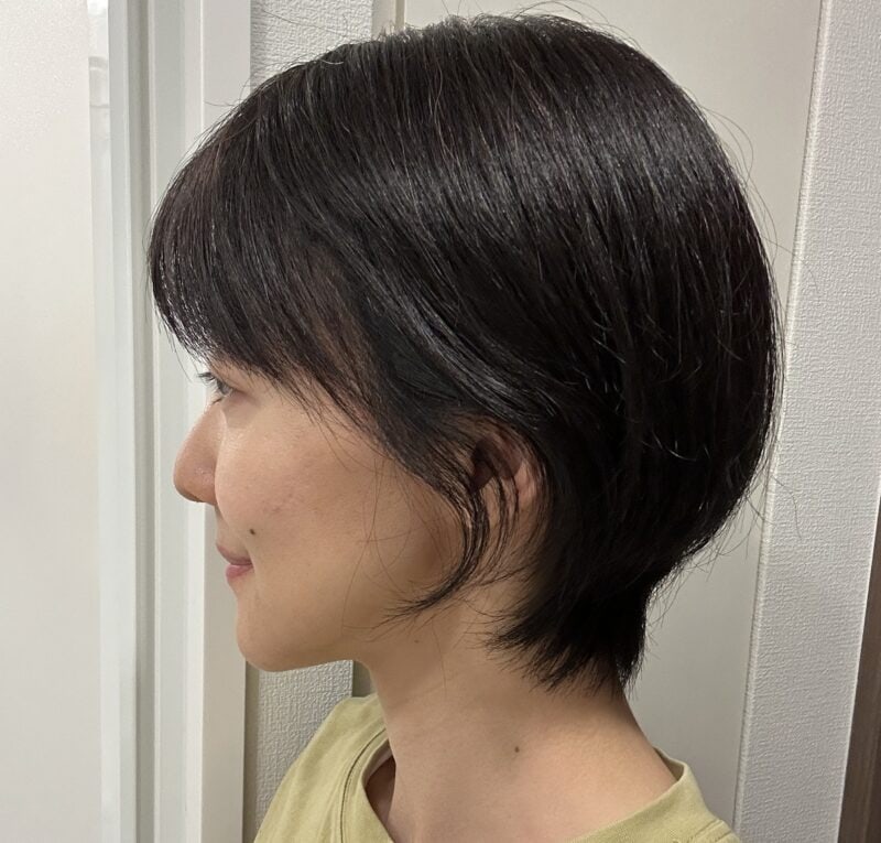 尹さんオイル塗布後のまとまり感