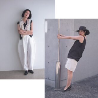 40代のモノトーンコーデ、黒と白のバランス正解は？ 入山法子さんが着こなす夏スタイル