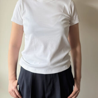 婦人　涼感汗じみしにくいクルーネック半袖Ｔシャツ1,490円（無印良品）